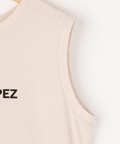 NOLLEY’S（ノーリーズ）の「ドライ天竺ノースリーブロゴTシャツ（Tシャツ/カットソー・レディース・オフホワイト/ブラック/ベージュ・FREE）」の14枚目の写真