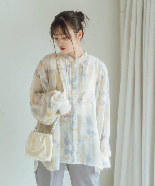 nemne store（ネンネストア）の「木漏れ日に光るシアードレスシャツ（シャツ/ブラウス・レディース・ホワイト/ライトブルー/イエロー/ブルー/ライトグリーン/アイボリー/モカ/その他1・フリー）」の8枚目の写真