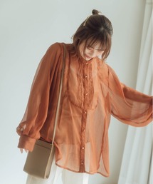 nemne store | 木漏れ日に光るシアードレスシャツ(シャツ/ブラウス)