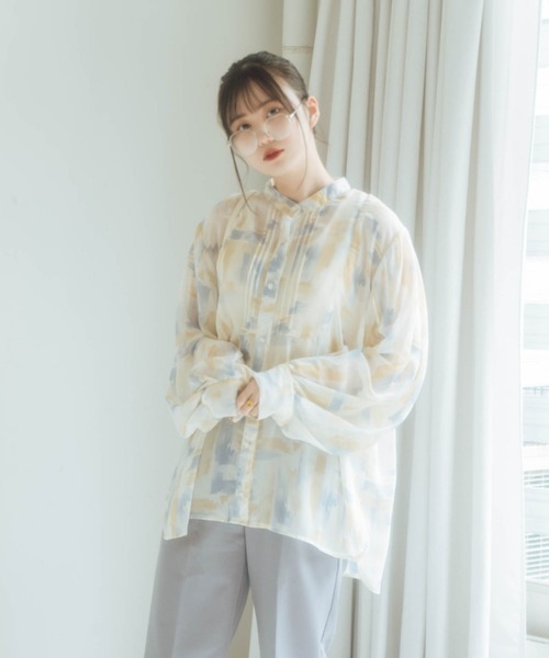 nemne store（ネンネストア）の「木漏れ日に光るシアードレスシャツ（シャツ/ブラウス・レディース・ホワイト/ライトブルー/イエロー/ブルー/ライトグリーン/アイボリー/モカ/その他1・フリー）」の15枚目の写真