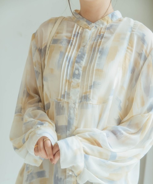 nemne store（ネンネストア）の「木漏れ日に光るシアードレスシャツ（シャツ/ブラウス・レディース・ホワイト/ライトブルー/イエロー/ブルー/ライトグリーン/アイボリー/モカ/その他1・フリー）」の17枚目の写真