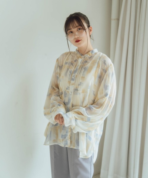 nemne store（ネンネストア）の「木漏れ日に光るシアードレスシャツ（シャツ/ブラウス・レディース・ホワイト/ライトブルー/イエロー/ブルー/ライトグリーン/アイボリー/モカ/その他1・フリー）」の19枚目の写真