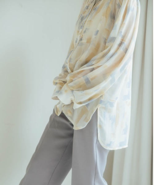 nemne store（ネンネストア）の「木漏れ日に光るシアードレスシャツ（シャツ/ブラウス・レディース・ホワイト/ライトブルー/イエロー/ブルー/ライトグリーン/アイボリー/モカ/その他1・フリー）」の21枚目の写真