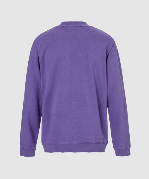 RAF SIMONS(ラフシモンズ)の「Destroyed crewneck sweater Girl in Red Sweater(パーカー・メンズ・パープル・SMALL/MEDIUM/X-SMALL)」の2枚目の写真