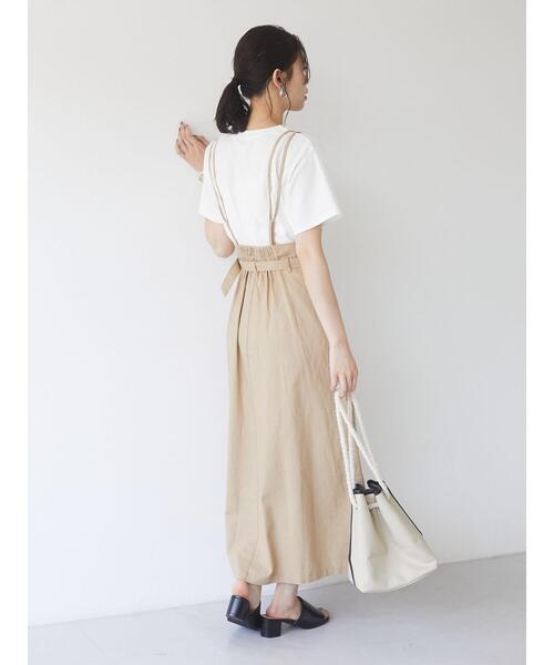 Sugar spoon（シュガースプーン）の「・SUGAR SPOON リネンベルトツキジャンスカ＊（スカート・レディース・チャコールグレー/ベージュ/カーキ/ネイビー・FREE）」の10枚目の写真