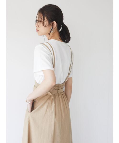 Sugar spoon（シュガースプーン）の「・SUGAR SPOON リネンベルトツキジャンスカ＊（スカート・レディース・チャコールグレー/ベージュ/カーキ/ネイビー・FREE）」の12枚目の写真