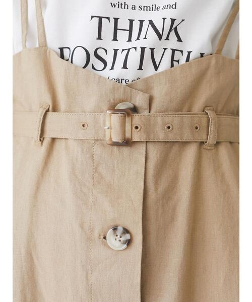 Sugar spoon（シュガースプーン）の「・SUGAR SPOON リネンベルトツキジャンスカ＊（スカート・レディース・チャコールグレー/ベージュ/カーキ/ネイビー・FREE）」の14枚目の写真