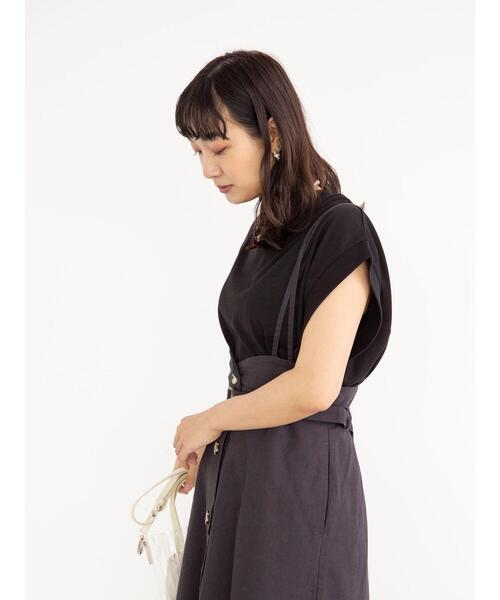 Sugar spoon（シュガースプーン）の「・SUGAR SPOON リネンベルトツキジャンスカ＊（スカート・レディース・チャコールグレー/ベージュ/カーキ/ネイビー・FREE）」の8枚目の写真