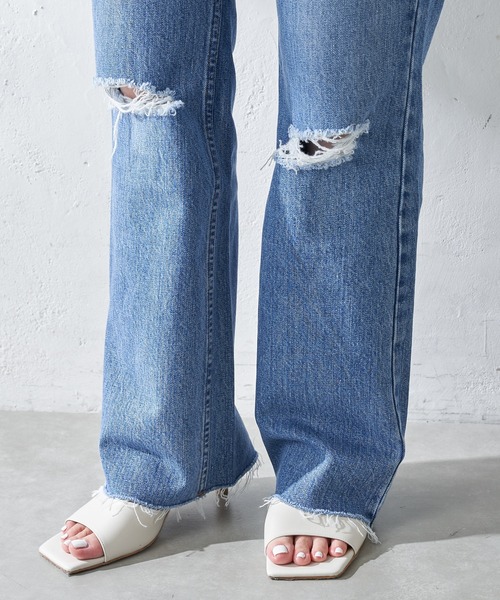 SHENERY（シーナリー）の「ダメージデニムパンツ（デニムパンツ・レディース・ブルー・38/36）」の20枚目の写真