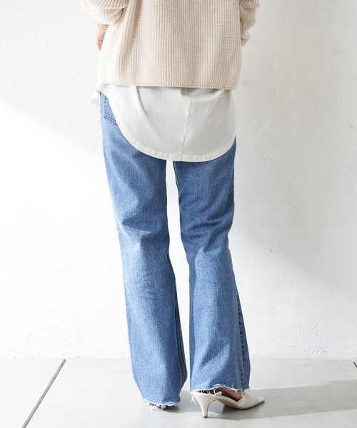 SHENERY（シーナリー）の「ダメージデニムパンツ（デニムパンツ・レディース・ブルー・38/36）」の5枚目の写真