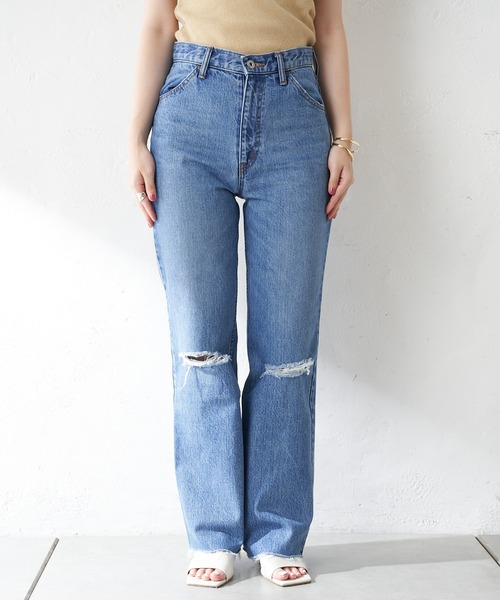 SHENERY（シーナリー）の「ダメージデニムパンツ（デニムパンツ・レディース・ブルー・38/36）」の14枚目の写真