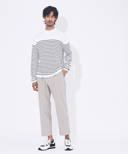 NUMBER M(ナンバーエム)の「【別注】NUMBER M / ナンバーエム 2WAY ジャージ 9分丈パンツ(スウェットパンツ・メンズ・チャコールグレー/ベージュ/ネイビー・44/46/48/50)」の16枚目の写真