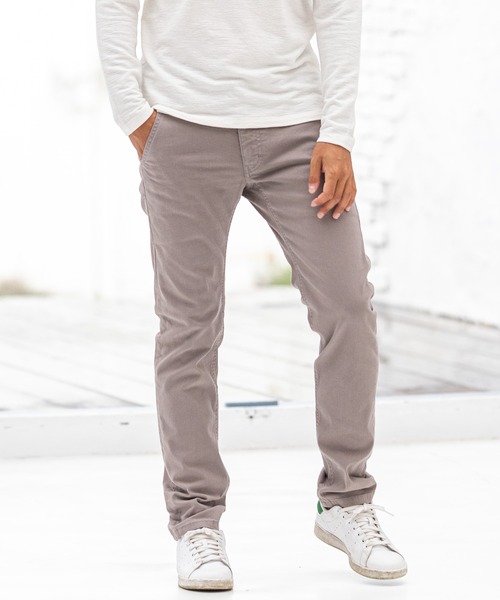 BOBSON(ボブソン)の「mp9263-phiten × BOBSON コラボ 後染め カラーパンツ(デニムパンツ・メンズ・グレー/オリーブ・1/5/4/2)」の1枚目の写真