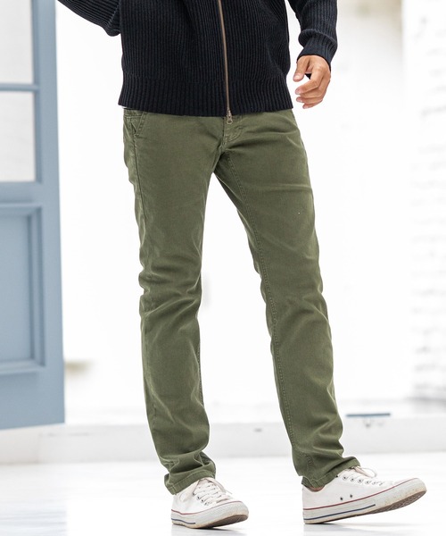 BOBSON(ボブソン)の「mp9263-phiten × BOBSON コラボ 後染め カラーパンツ(デニムパンツ・メンズ・グレー/オリーブ・1/5/4/2)」の2枚目の写真