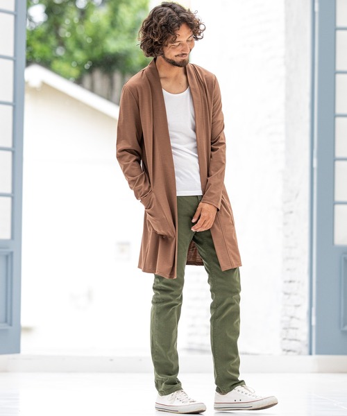 BOBSON(ボブソン)の「mp9263-phiten × BOBSON コラボ 後染め カラーパンツ(デニムパンツ・メンズ・グレー/オリーブ・1/5/4/2)」の3枚目の写真