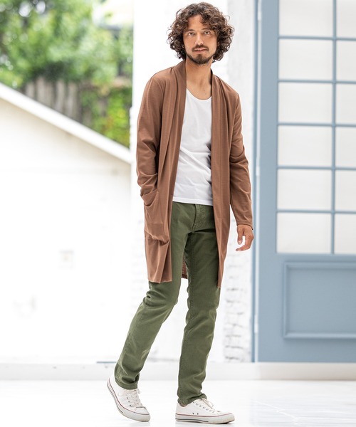 BOBSON(ボブソン)の「mp9263-phiten × BOBSON コラボ 後染め カラーパンツ(デニムパンツ・メンズ・グレー/オリーブ・1/5/4/2)」の5枚目の写真