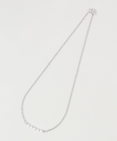 RAGEBLUE（レイジブルー）の「＜一部店舗限定＞パール/チェーンコンビネックレス/215298（ネックレス・メンズ・ホワイト/オフホワイト/その他1・FREE）」の6枚目の写真