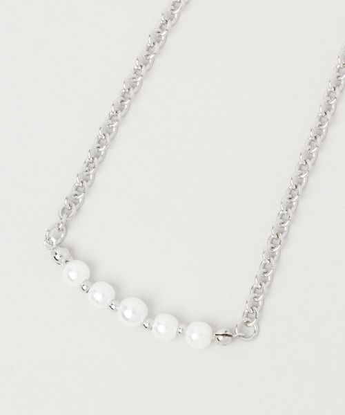 RAGEBLUE（レイジブルー）の「＜一部店舗限定＞パール/チェーンコンビネックレス/215298（ネックレス・メンズ・ホワイト/オフホワイト/その他1・FREE）」の10枚目の写真