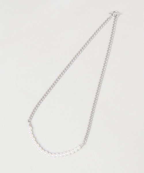 RAGEBLUE（レイジブルー）の「＜一部店舗限定＞パール/チェーンコンビネックレス/215298（ネックレス・メンズ・ホワイト/オフホワイト/その他1・FREE）」の7枚目の写真
