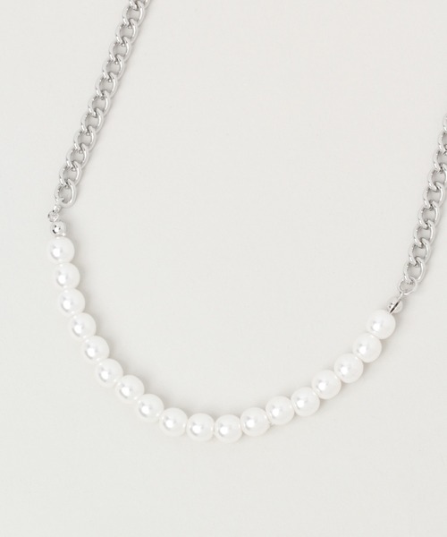 RAGEBLUE（レイジブルー）の「＜一部店舗限定＞パール/チェーンコンビネックレス/215298（ネックレス・メンズ・ホワイト/オフホワイト/その他1・FREE）」の11枚目の写真