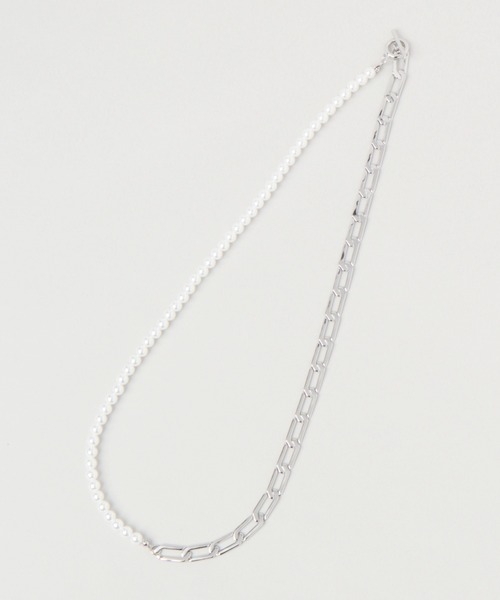 RAGEBLUE（レイジブルー）の「＜一部店舗限定＞パール/チェーンコンビネックレス/215298（ネックレス・メンズ・ホワイト/オフホワイト/その他1・FREE）」の9枚目の写真