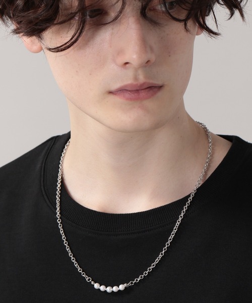 RAGEBLUE（レイジブルー）の「＜一部店舗限定＞パール/チェーンコンビネックレス/215298（ネックレス・メンズ・ホワイト/オフホワイト/その他1・FREE）」の16枚目の写真