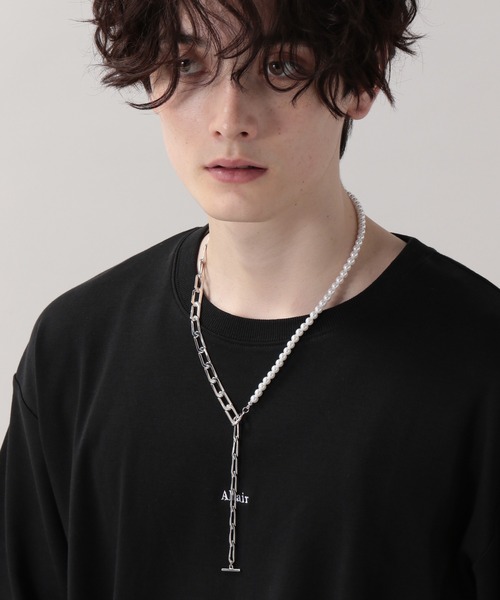 RAGEBLUE（レイジブルー）の「＜一部店舗限定＞パール/チェーンコンビネックレス/215298（ネックレス・メンズ・ホワイト/オフホワイト/その他1・FREE）」の15枚目の写真