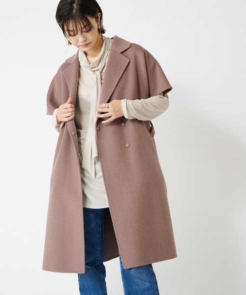 【コラージュガリャルダガランテ】ロングコート　モカブラウン COLLAGE GALLARDAGALANTE（コラージュガリャルダガランテ）の