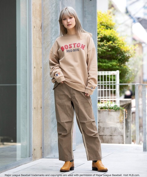 Munsingwear Grand-Slam（マンシングウェア　グランドスラム）の「MLB×Munsingwear クルーネックスウェットシャツ（スウェット・メンズ・ホワイト/ベージュ/ブラック・S/L/XL/M）」の15枚目の写真