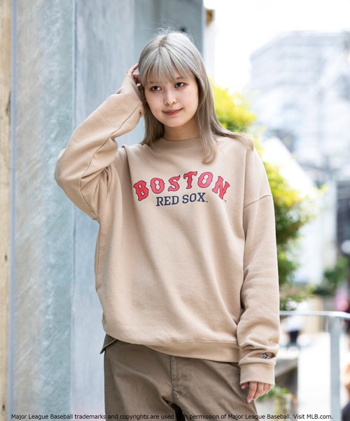 Munsingwear Grand-Slam（マンシングウェア　グランドスラム）の「MLB×Munsingwear クルーネックスウェットシャツ（スウェット・メンズ・ホワイト/ベージュ/ブラック・S/L/XL/M）」の17枚目の写真