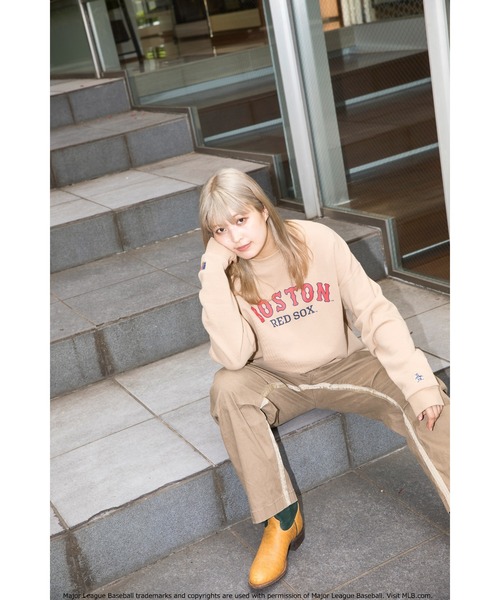 Munsingwear Grand-Slam（マンシングウェア　グランドスラム）の「MLB×Munsingwear クルーネックスウェットシャツ（スウェット・メンズ・ホワイト/ベージュ/ブラック・S/L/XL/M）」の8枚目の写真