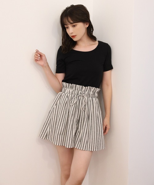 one after another NICE CLAUP（ワンアフターアナザーナイスクラップ）の「ビタミンカラーショートT（Tシャツ/カットソー・レディース・ブラック/パープル/オフホワイト/ピンク/イエロー/グリーン・フリー）」の21枚目の写真