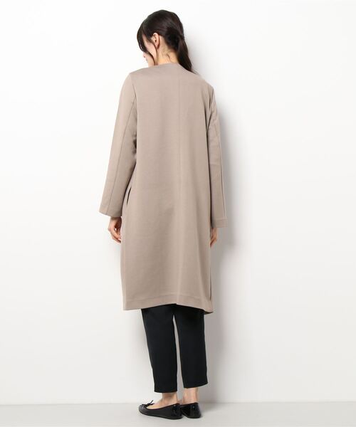 Honeys（ハニーズ）の「カラーレスロングコート（ノーカラーコート・レディース・ブラック/モカ/グレー系その他/ピンクベージュ/グレイッシュベージュ・LL/S/M/L）」の21枚目の写真