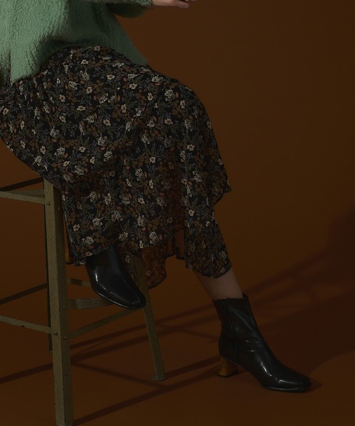 natural couture（ナチュラルクチュール）の「ウッドヒールデイリーブーツ（ブーツ・レディース・アイボリー/ブラック/ブラウン・MEDIUM/LARGE）」の19枚目の写真