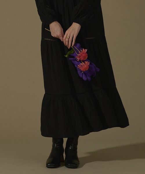 natural couture（ナチュラルクチュール）の「ウッドヒールデイリーブーツ（ブーツ・レディース・アイボリー/ブラック/ブラウン・MEDIUM/LARGE）」の21枚目の写真