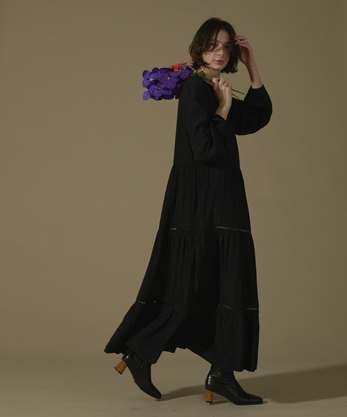 natural couture（ナチュラルクチュール）の「ウッドヒールデイリーブーツ（ブーツ・レディース・アイボリー/ブラック/ブラウン・MEDIUM/LARGE）」の22枚目の写真