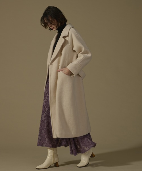 natural couture（ナチュラルクチュール）の「ウッドヒールデイリーブーツ（ブーツ・レディース・アイボリー/ブラック/ブラウン・MEDIUM/LARGE）」の16枚目の写真