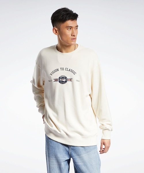 Reebok（リーボック）の「ロマンティック クラウン クルー スウェットシャツ / Romantic Crown Crew Sweatshirt（スウェット・メンズ・イエロー/オフホワイト/ブラック・MEDIUM/SMALL/X-SMALL/XXX-LARGE/LARGE/X-LARGE/XX-LARGE）」の13枚目の写真