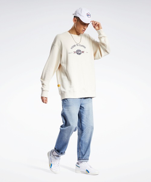Reebok（リーボック）の「ロマンティック クラウン クルー スウェットシャツ / Romantic Crown Crew Sweatshirt（スウェット・メンズ・イエロー/オフホワイト/ブラック・MEDIUM/SMALL/X-SMALL/XXX-LARGE/LARGE/X-LARGE/XX-LARGE）」の22枚目の写真