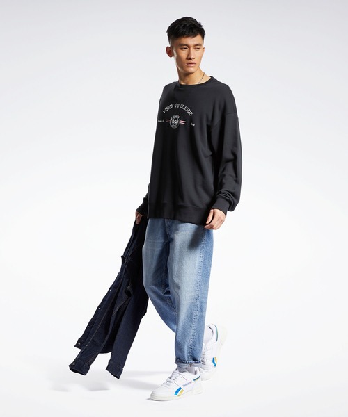 Reebok（リーボック）の「ロマンティック クラウン クルー スウェットシャツ / Romantic Crown Crew Sweatshirt（スウェット・メンズ・イエロー/オフホワイト/ブラック・MEDIUM/SMALL/X-SMALL/XXX-LARGE/LARGE/X-LARGE/XX-LARGE）」の5枚目の写真