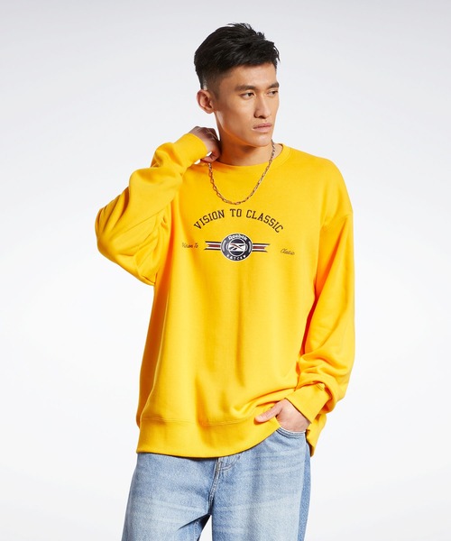 Reebok（リーボック）の「ロマンティック クラウン クルー スウェットシャツ / Romantic Crown Crew Sweatshirt（スウェット・メンズ・イエロー/オフホワイト/ブラック・MEDIUM/SMALL/X-SMALL/XXX-LARGE/LARGE/X-LARGE/XX-LARGE）」の19枚目の写真