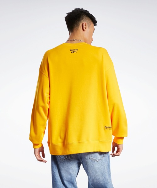 Reebok（リーボック）の「ロマンティック クラウン クルー スウェットシャツ / Romantic Crown Crew Sweatshirt（スウェット・メンズ・イエロー/オフホワイト/ブラック・MEDIUM/SMALL/X-SMALL/XXX-LARGE/LARGE/X-LARGE/XX-LARGE）」の8枚目の写真