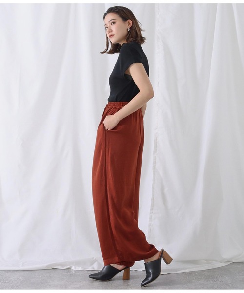 Alluge（アルージュ）の「ビンテージサテンイージーワイドパンツ（その他パンツ・レディース・ブラウン/ブラック・FREE）」の3枚目の写真