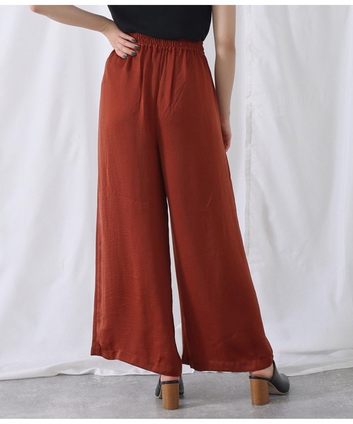 Alluge（アルージュ）の「ビンテージサテンイージーワイドパンツ（その他パンツ・レディース・ブラウン/ブラック・FREE）」の12枚目の写真
