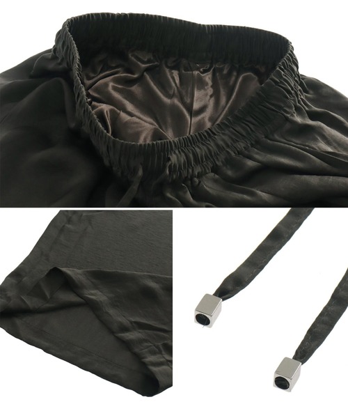 Alluge（アルージュ）の「ビンテージサテンイージーワイドパンツ（その他パンツ・レディース・ブラウン/ブラック・FREE）」の8枚目の写真