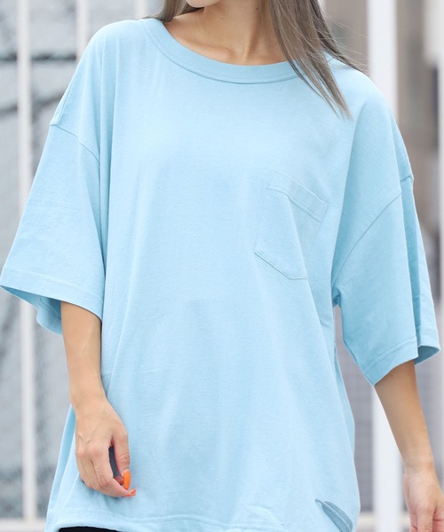 RIOT FACETASM（ライオットファセッタズム）の「RIOT FACETASM/ライオットファセッタズム DRAWSTRING TEE ボックスシルエット Tシャツ ビッグシルエット（Tシャツ/カットソー・メンズ・ホワイト/ブラック/サックスブルー・M/XL/L）」の15枚目の写真