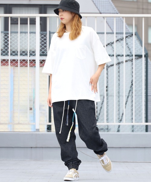 RIOT FACETASM（ライオットファセッタズム）の「RIOT FACETASM/ライオットファセッタズム DRAWSTRING TEE ボックスシルエット Tシャツ ビッグシルエット（Tシャツ/カットソー・メンズ・ホワイト/ブラック/サックスブルー・M/XL/L）」の18枚目の写真