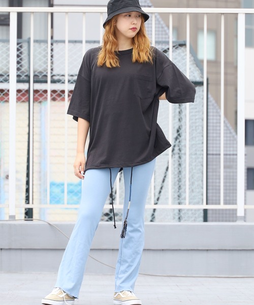 RIOT FACETASM（ライオットファセッタズム）の「RIOT FACETASM/ライオットファセッタズム DRAWSTRING TEE ボックスシルエット Tシャツ ビッグシルエット（Tシャツ/カットソー・メンズ・ホワイト/ブラック/サックスブルー・M/XL/L）」の12枚目の写真