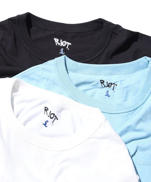 RIOT FACETASM（ライオットファセッタズム）の「RIOT FACETASM/ライオットファセッタズム DRAWSTRING TEE ボックスシルエット Tシャツ ビッグシルエット（Tシャツ/カットソー・メンズ・ホワイト/ブラック/サックスブルー・M/XL/L）」の6枚目の写真