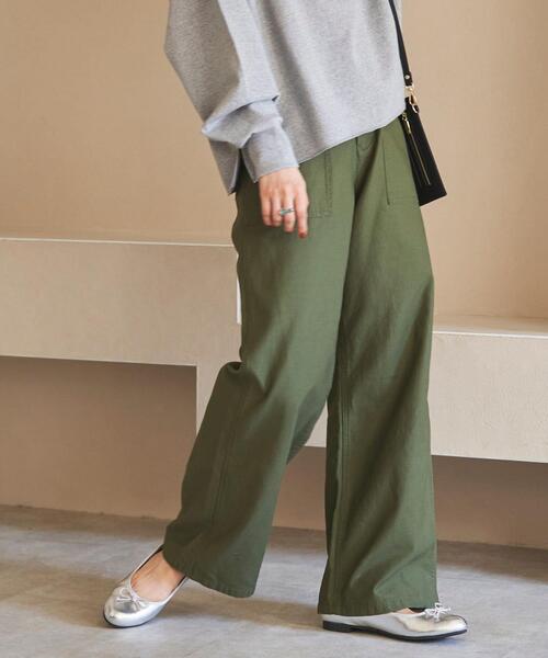 coen（コーエン）の「ハイライズベイカーパンツ（カーゴパンツ・レディース・ブラック/オリーブ/ブラウン・MEDIUM/SMALL/LARGE）」の14枚目の写真